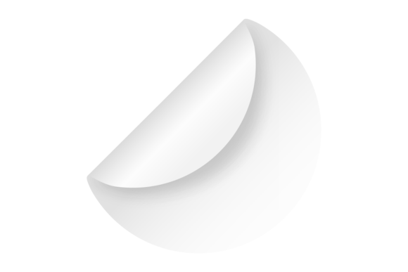 Download Round Adhesive Sticker with Curl. Peelin - Premium Resources