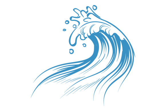 Download Water Splash Symbol. Sea Wave Curl in Sk - Premium Resources